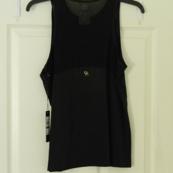 Donna Karan Active Tank Sleeveless Black Mesh Athletic Workout Running NW - Picture 3 of 13